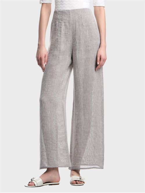 Wide-leg linen gauze trousers EMPORIO ARMANI | EW004373TE19538U8157